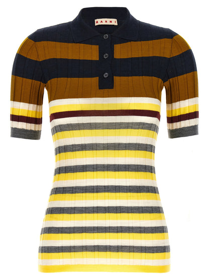 Multicolor Virgin Wool Polo Shirt