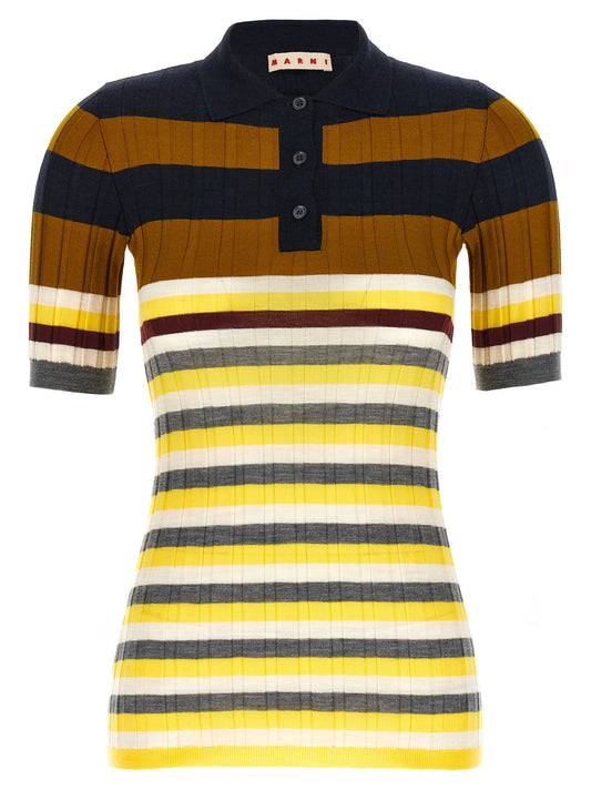 Multicolor Virgin Wool Polo Shirt