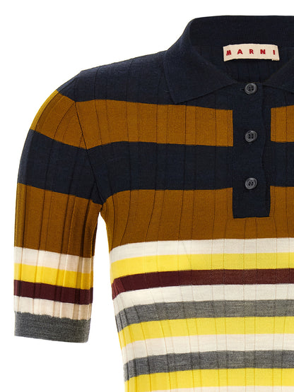 Multicolor Virgin Wool Polo Shirt