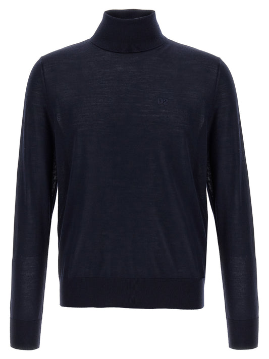 Blue Virgin Wool Cardigan