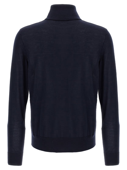 Blue Virgin Wool Cardigan