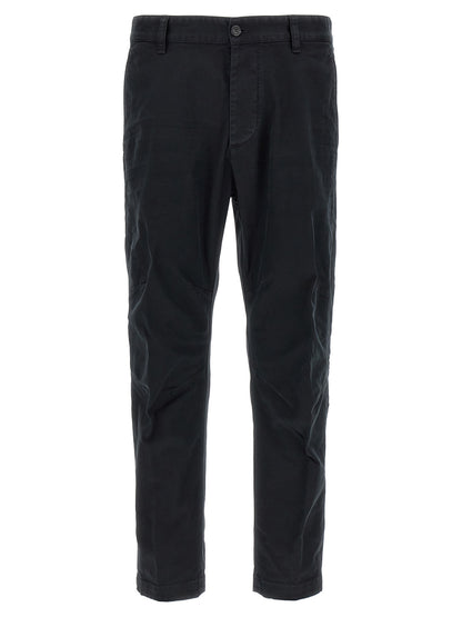 Black Cotton Chino Pants