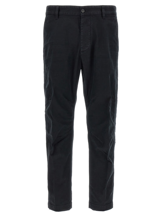 Black Cotton Chino Pants
