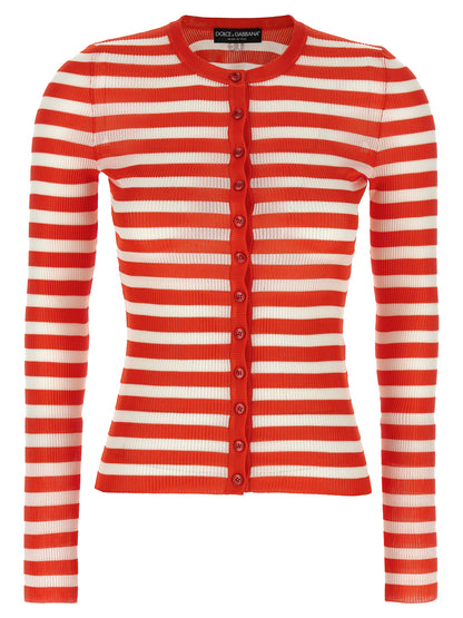 Orange Viscose Cardigan