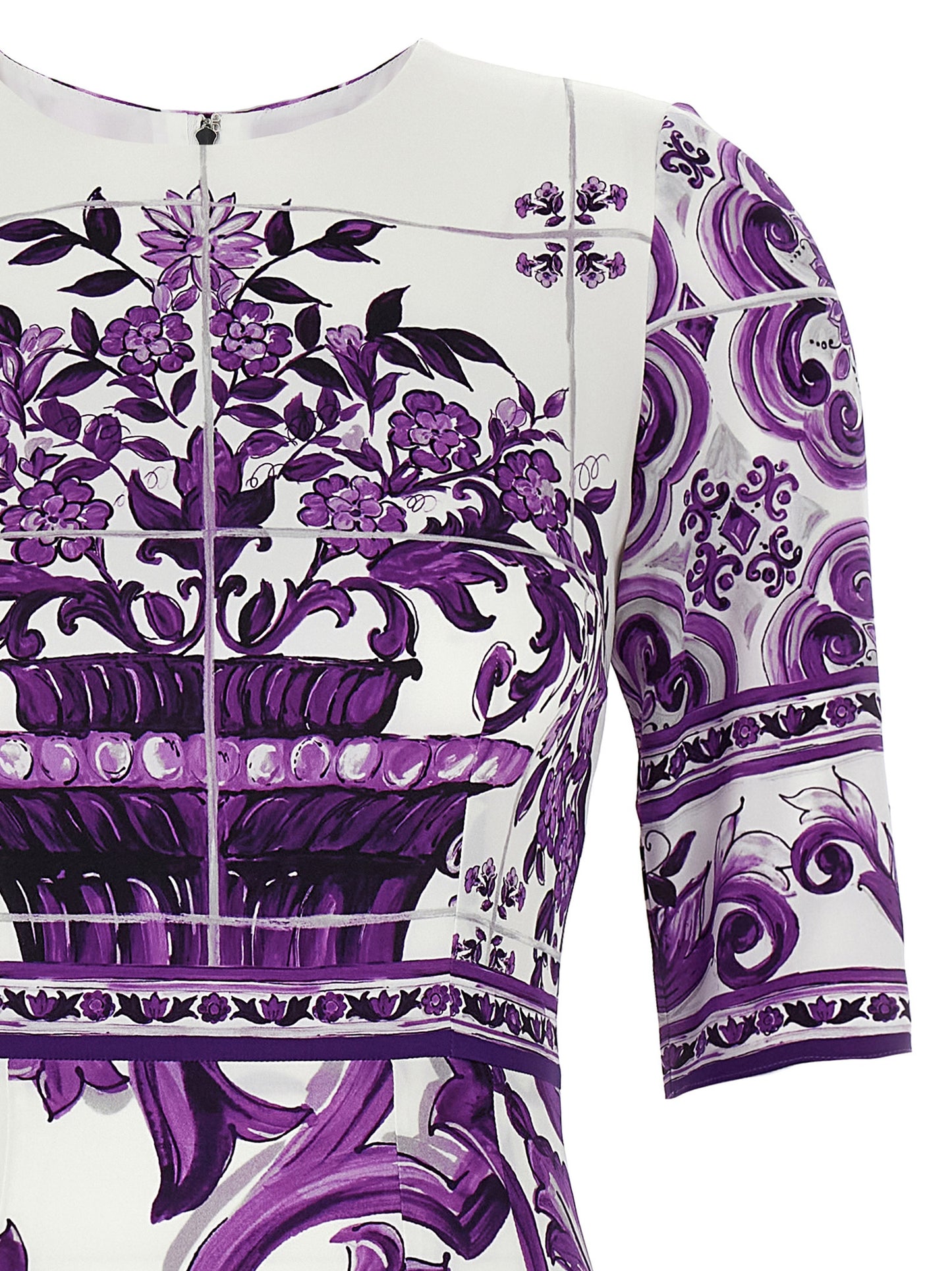 Purple Silk Midi Dress