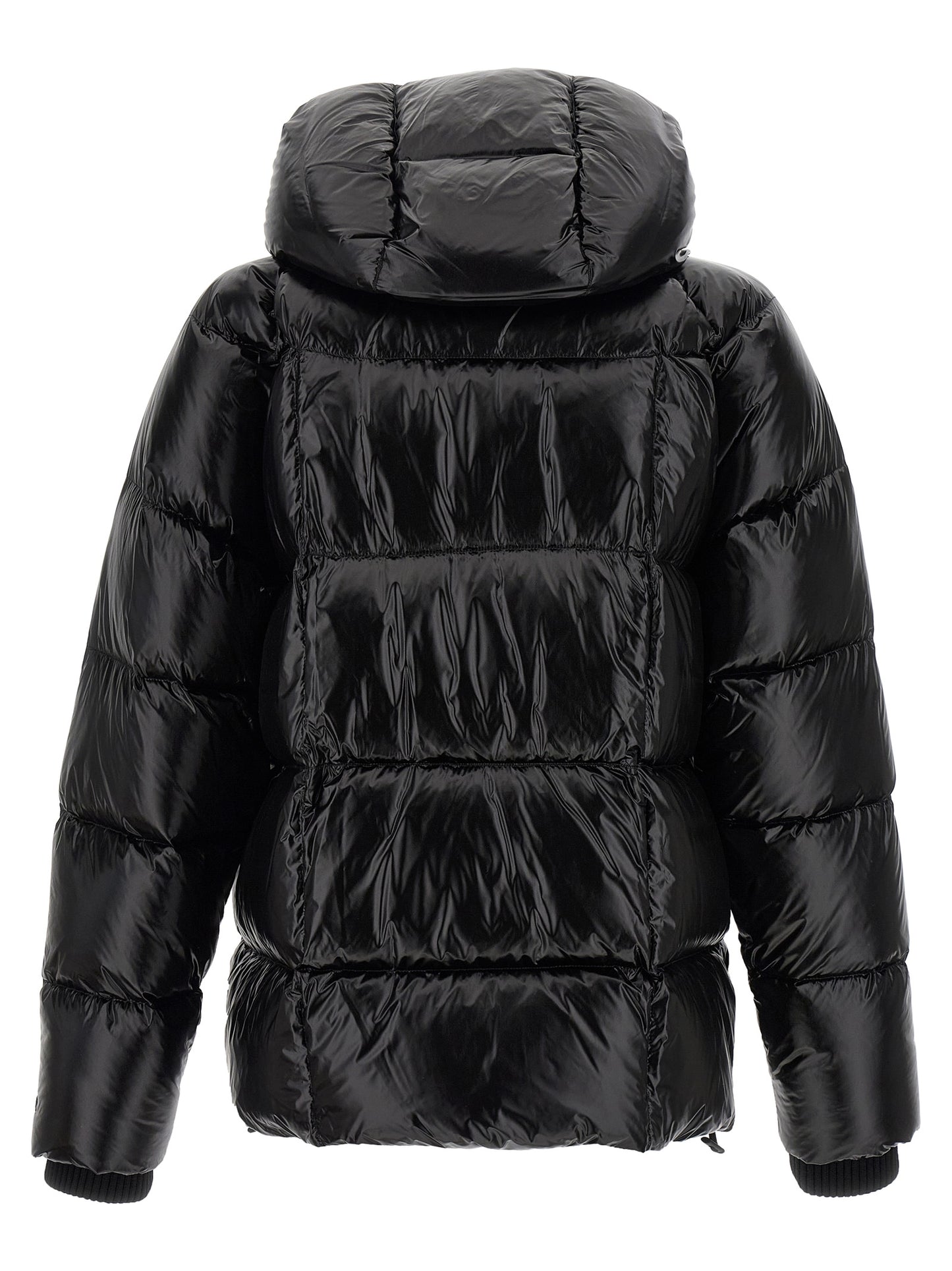 Black Polyamide Full-Length Jacket