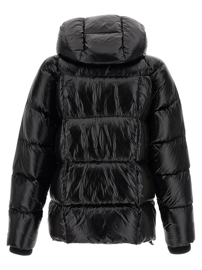 Black Polyamide Full-Length Jacket