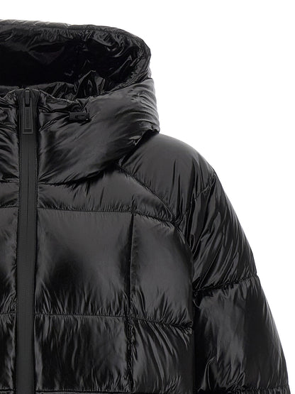 Black Polyamide Full-Length Jacket