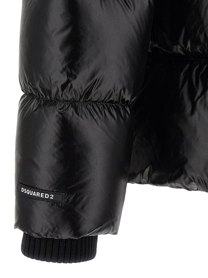 Black Polyamide Full-Length Jacket