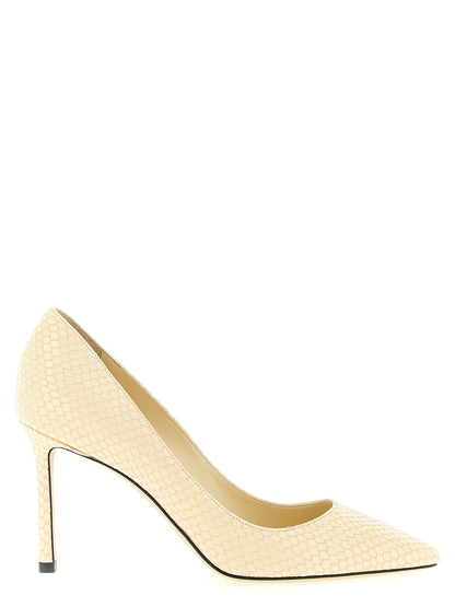 Bicolor Leather High Heel Pumps