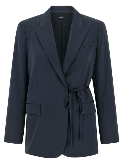 Blue Polyester Blazer