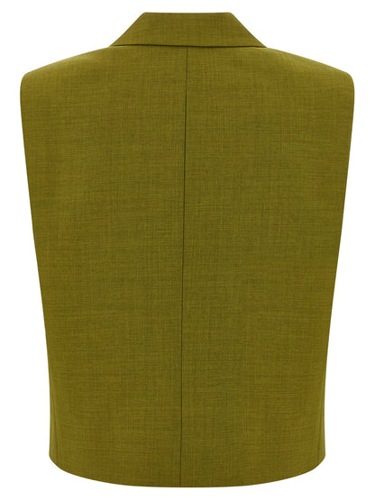 Bicolor Polyester Sleeveless Jacket