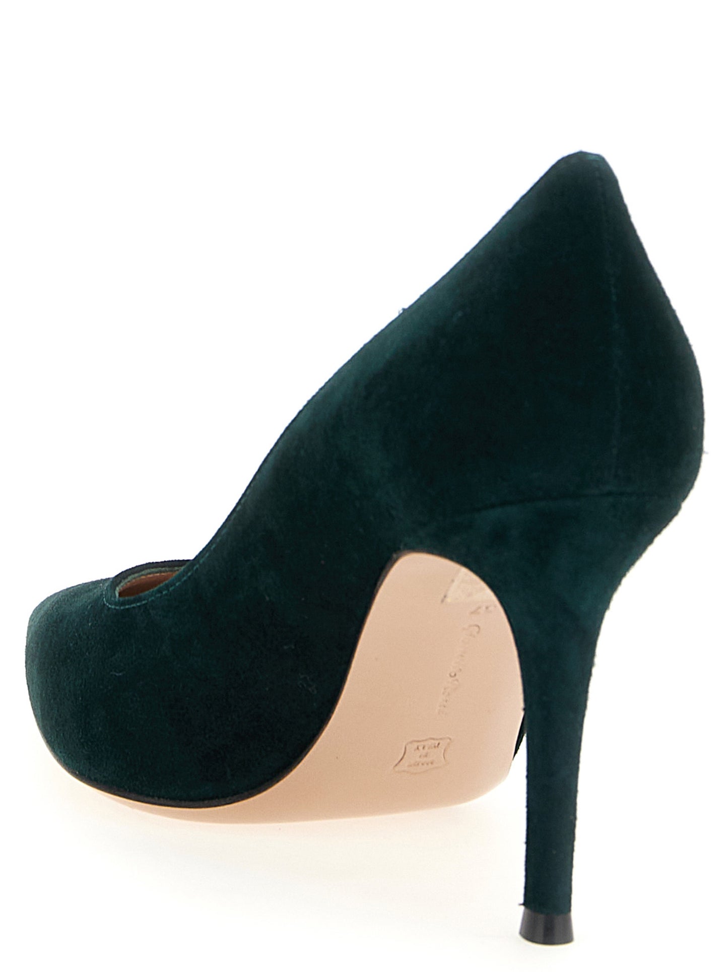 Bicolor Suede Leather High Heel Pumps