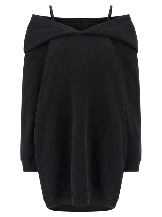 Black Cotton Short Dress