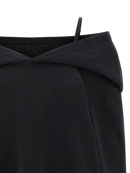 Black Cotton Short Dress
