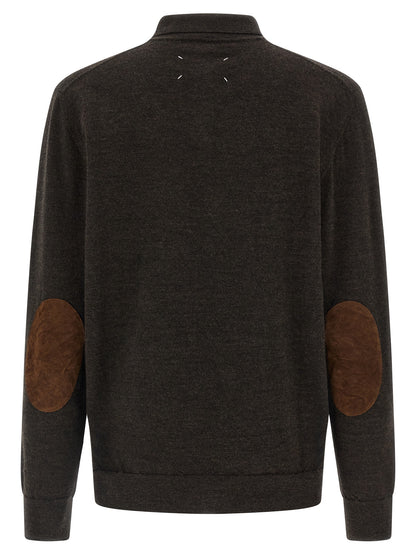 Brown Wool Polo Shirt