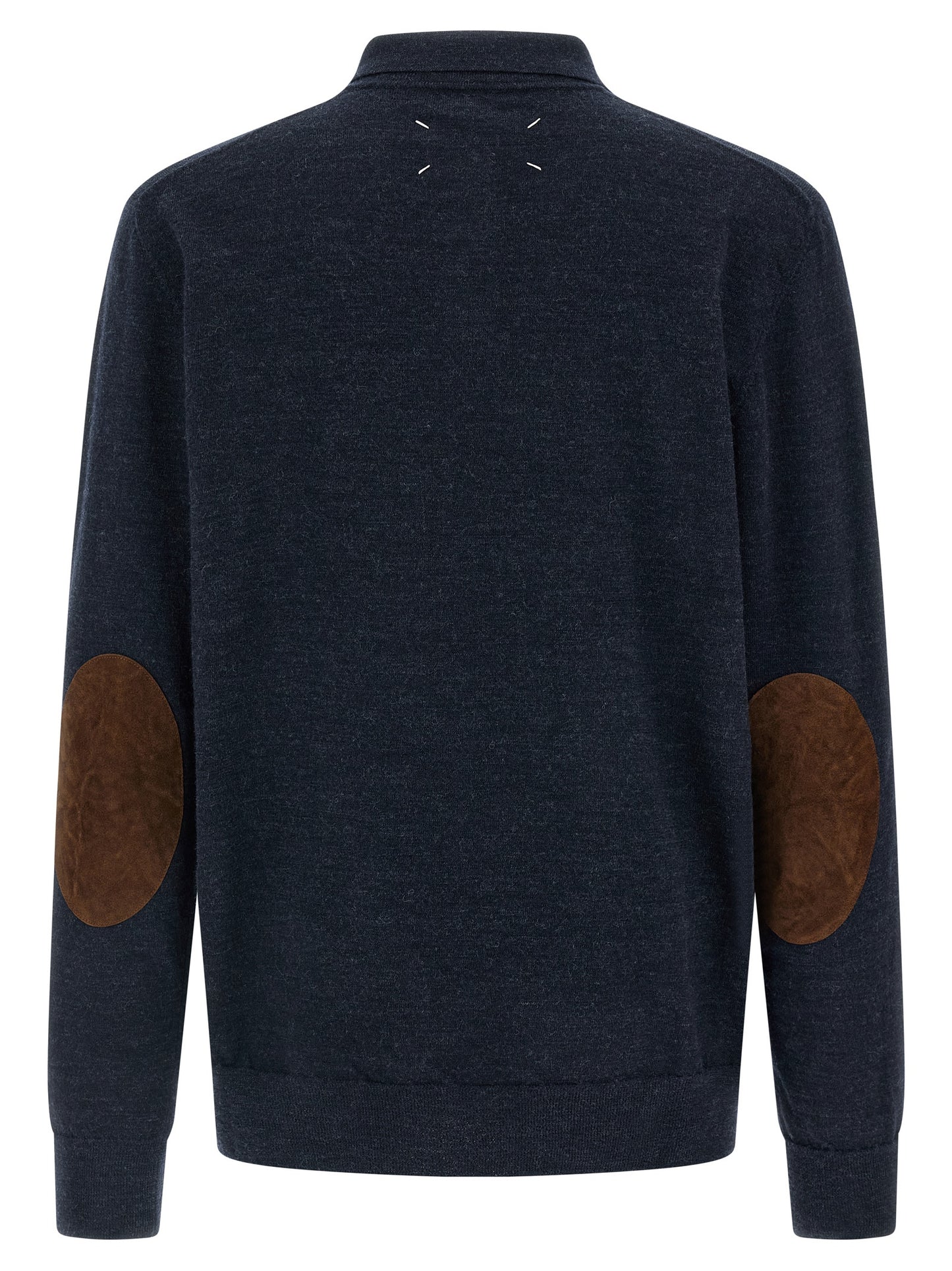 Blue Wool Polo Shirt