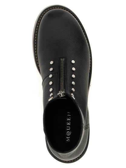 Black Calfskin Ankle Boots