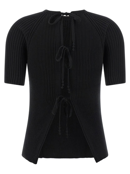 Black Cotton Cardigan
