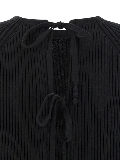 Black Cotton Cardigan