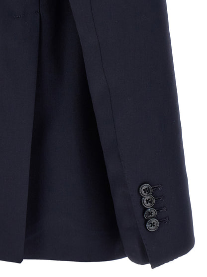 Blue Virgin Wool Two-Piece Suit