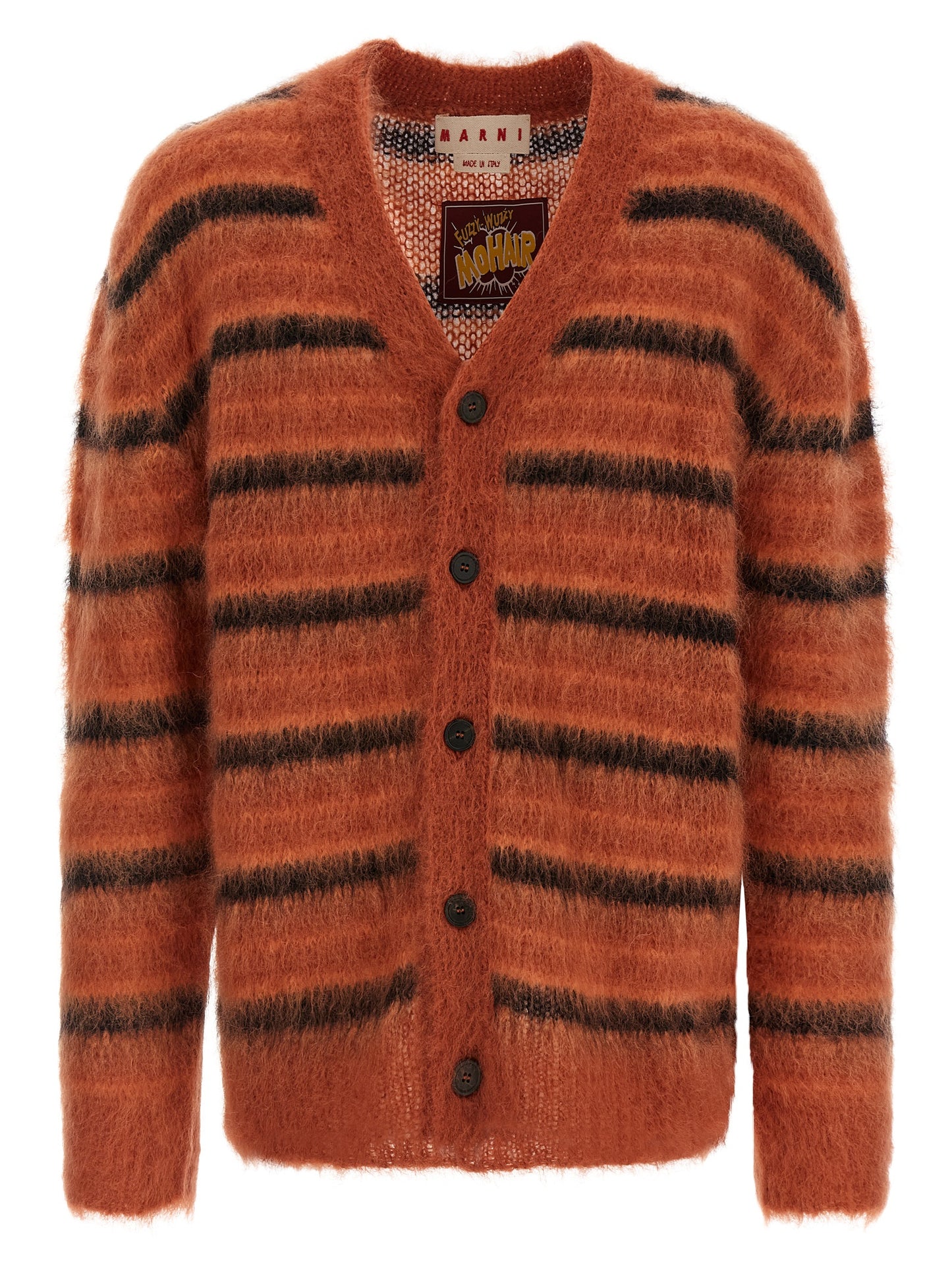 Orange Fabric Cardigan