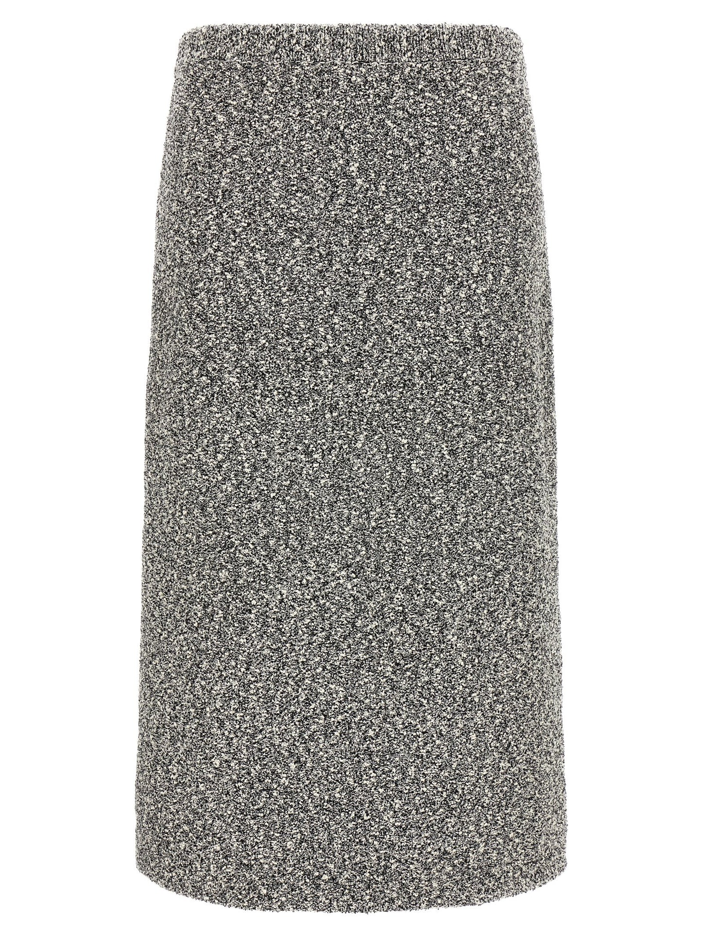 Black Polyamide Midi Skirt