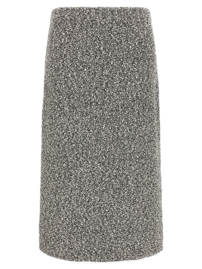 Black Polyamide Midi Skirt