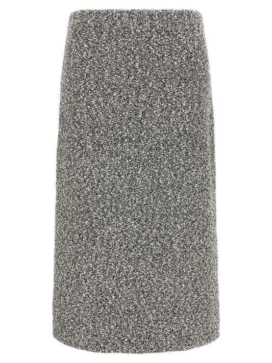 Black Polyamide Midi Skirt