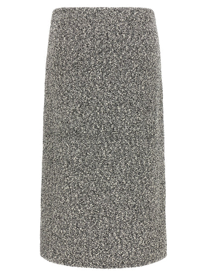 Black Polyamide Midi Skirt