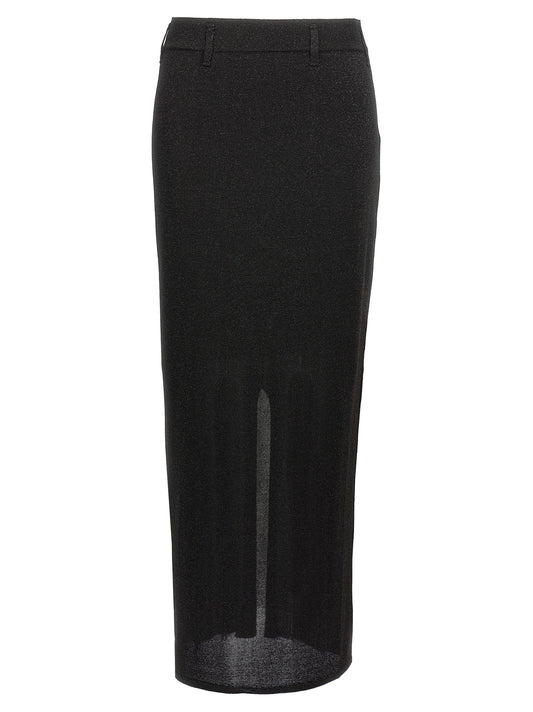 Black Polyester Mini Skirt