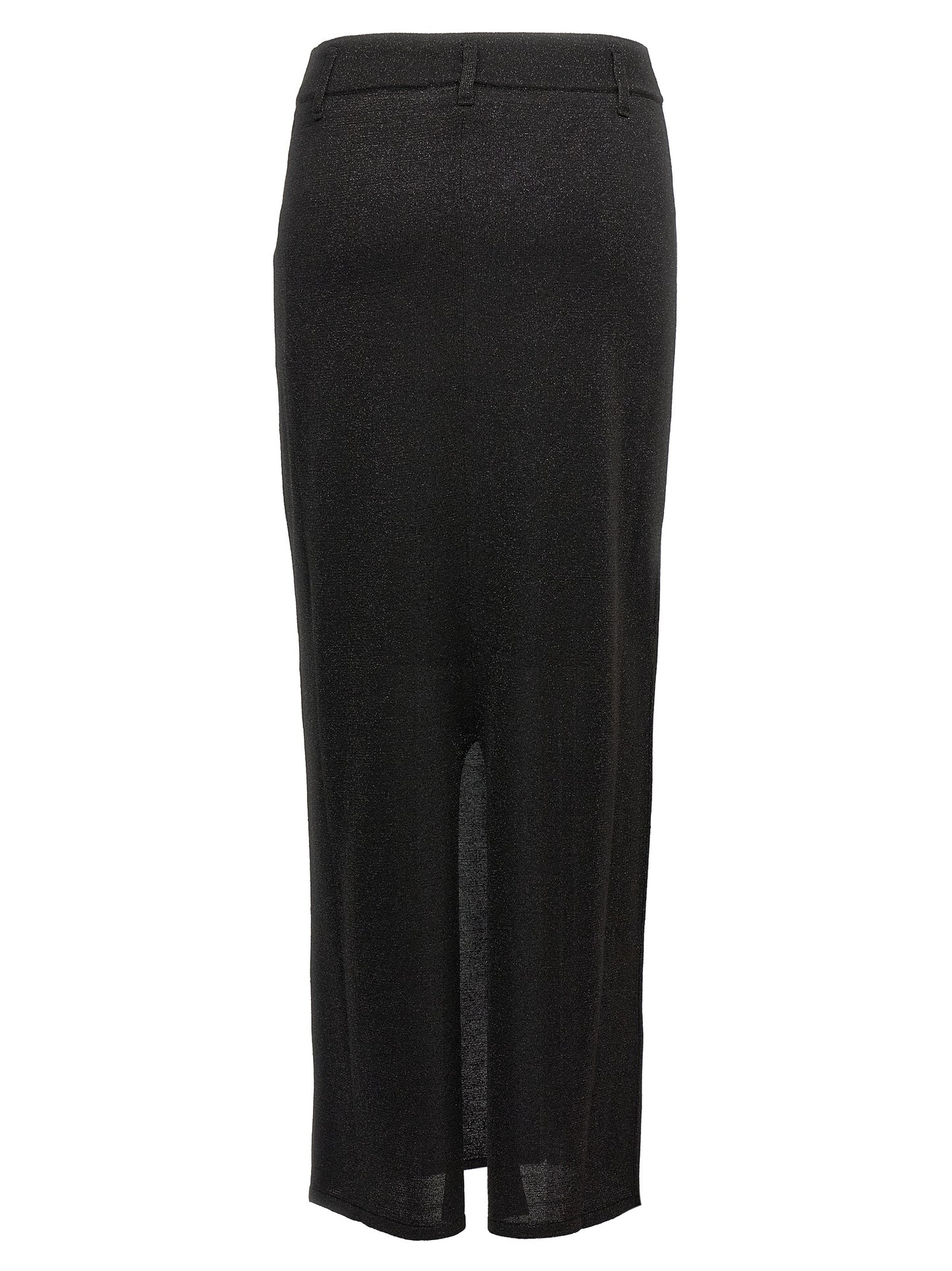Black Polyester Mini Skirt