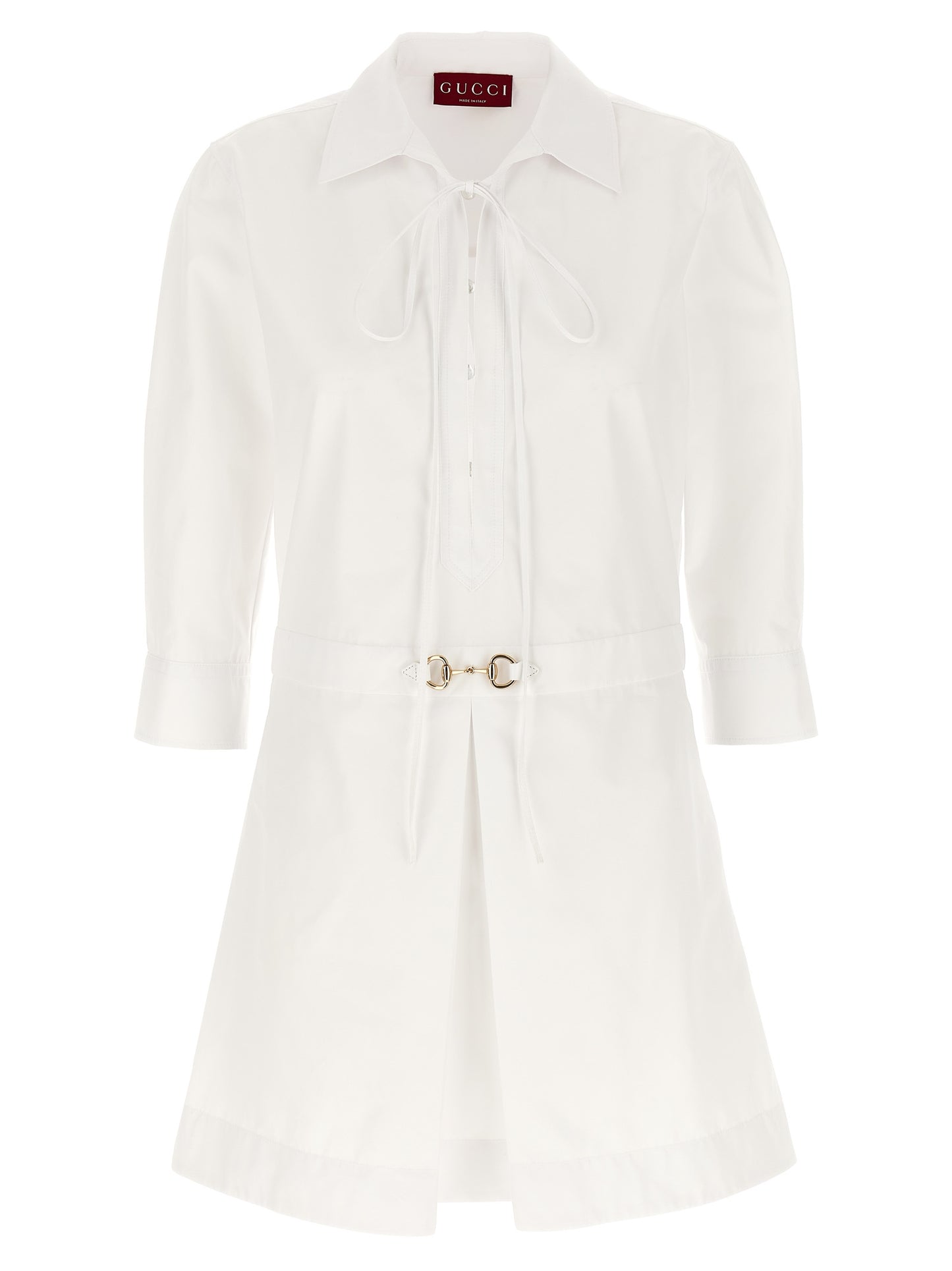 White Cotton Short Dress