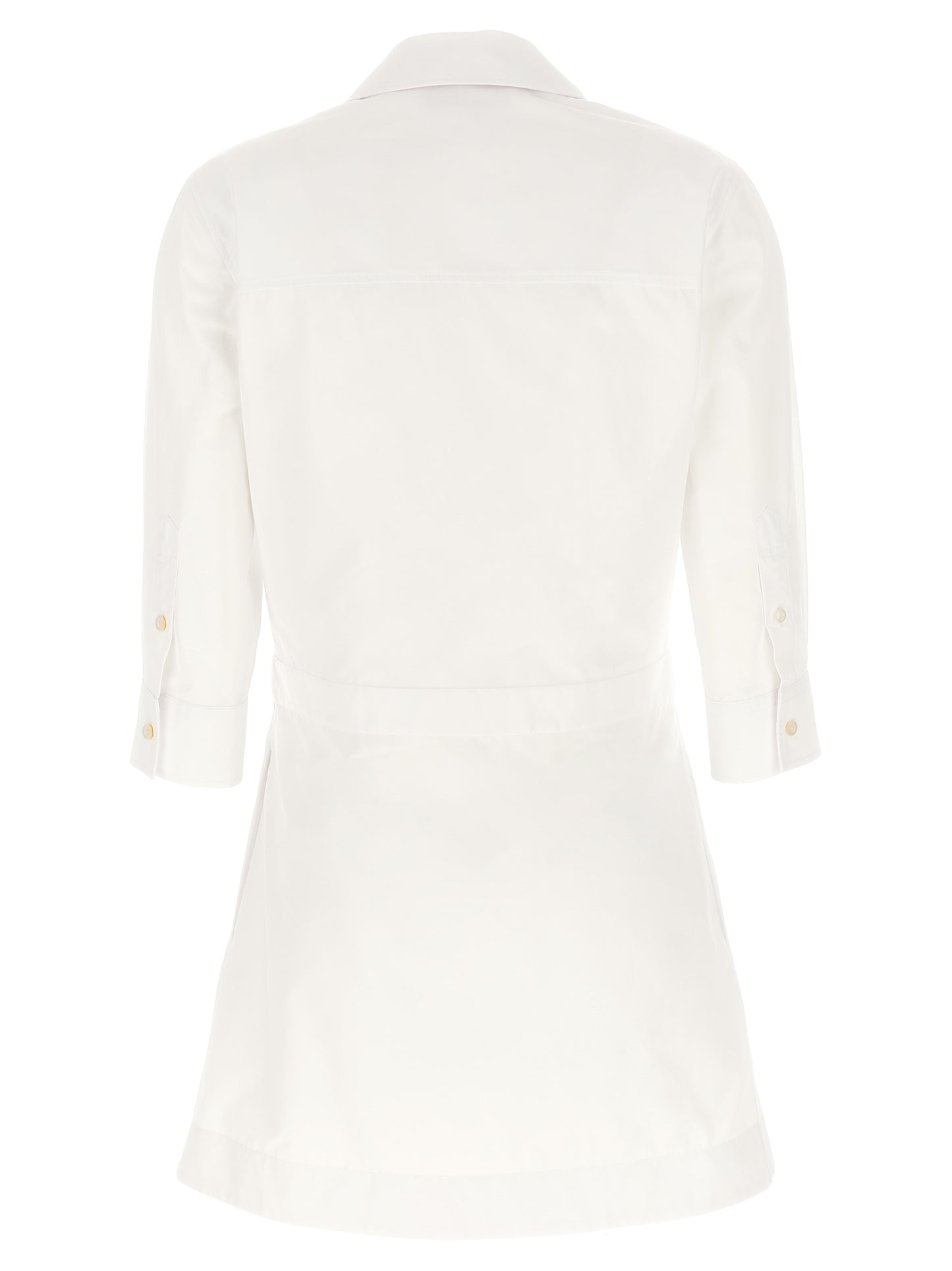 White Cotton Short Dress