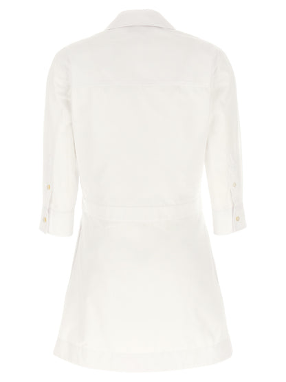 White Cotton Short Dress