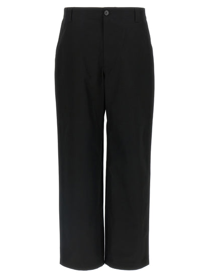 Black Cotton Casual Pants