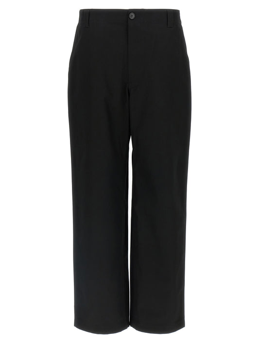 Black Cotton Casual Pants