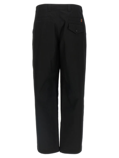 Black Cotton Casual Pants