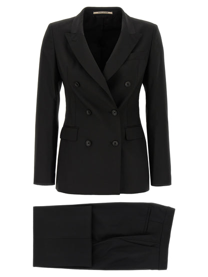 Black Virgin Wool Two-Piece Suit