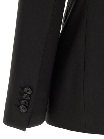 Black Virgin Wool Two-Piece Suit