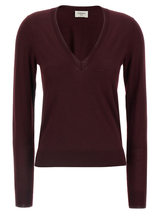 Bordeaux Virgin Wool Cardigan