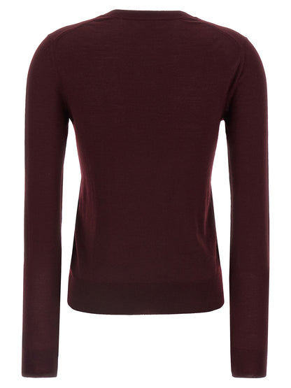 Bordeaux Virgin Wool Cardigan