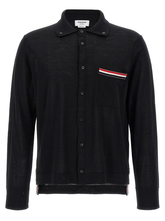 Black Virgin Wool Cardigan