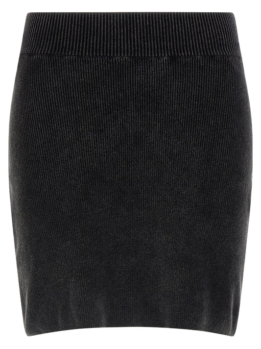 Black Cotton Long Skirt