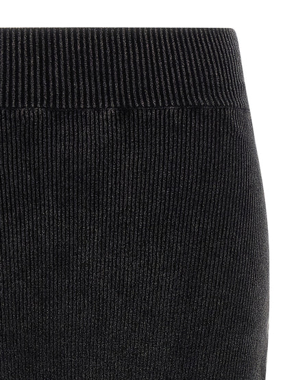 Black Cotton Long Skirt