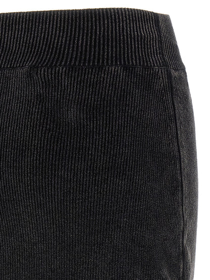 Black Cotton Long Skirt