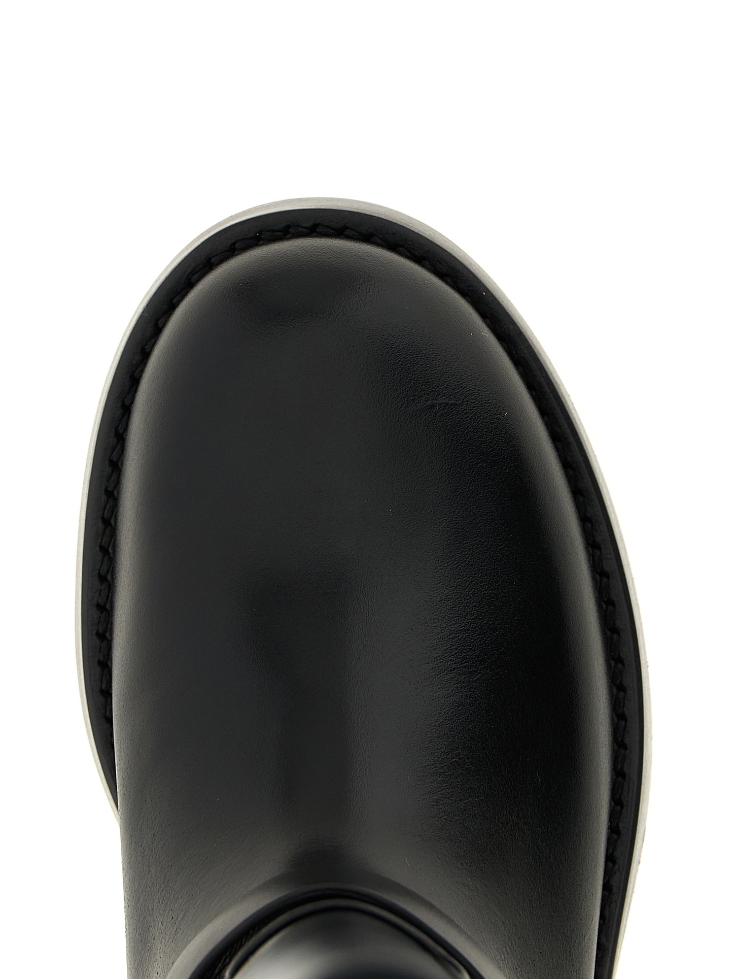 Black Calfskin Over The Knee
