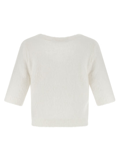 White Wool Cardigan