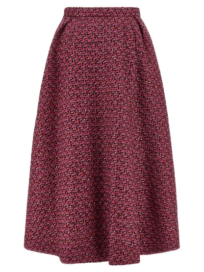 Multicolor Polyamide Midi Skirt