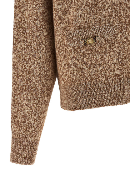 Beige Virgin Wool Cardigan